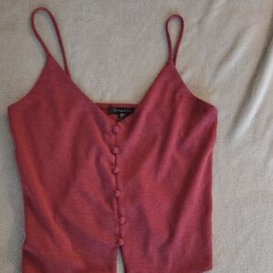 Dynamite Women's Red Camisole with Button Detail